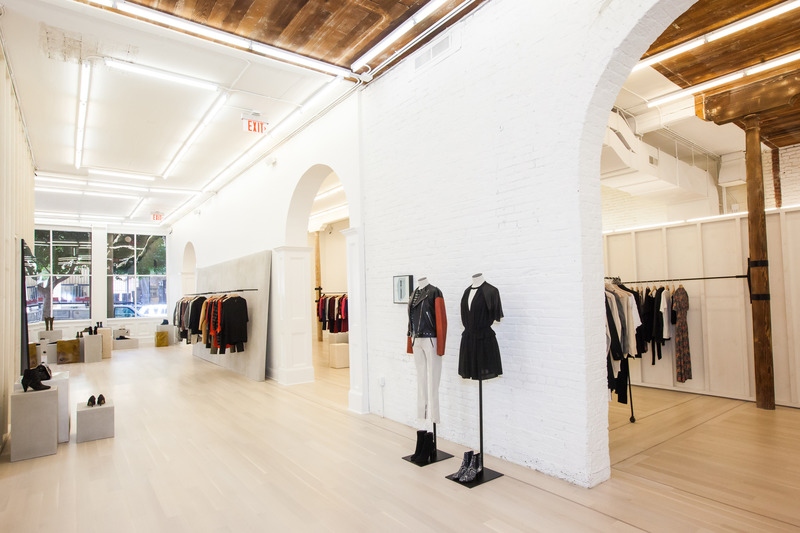Isabel Marant: For the San Francisco store located inside the landmarked Hotaling Building, William Duff Architects (WDA), working with Franklin Azzi Architecture, preserved, and celebrated, original design features—wood floors, plank ceilings, and arched brick walls, and even hand-turned wood columns, from one of the building's earliest uses as a stable in the 19th century.

Photo credit: Gabrielle Lurie