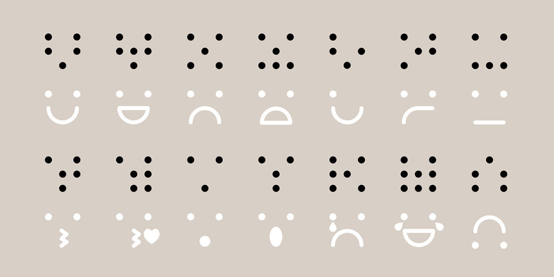 Gold prize in universal design_ BRAILLE MEETS EMOTICONS, Author: Walda Verbaenen
Photo credit: Walda Verbaenen