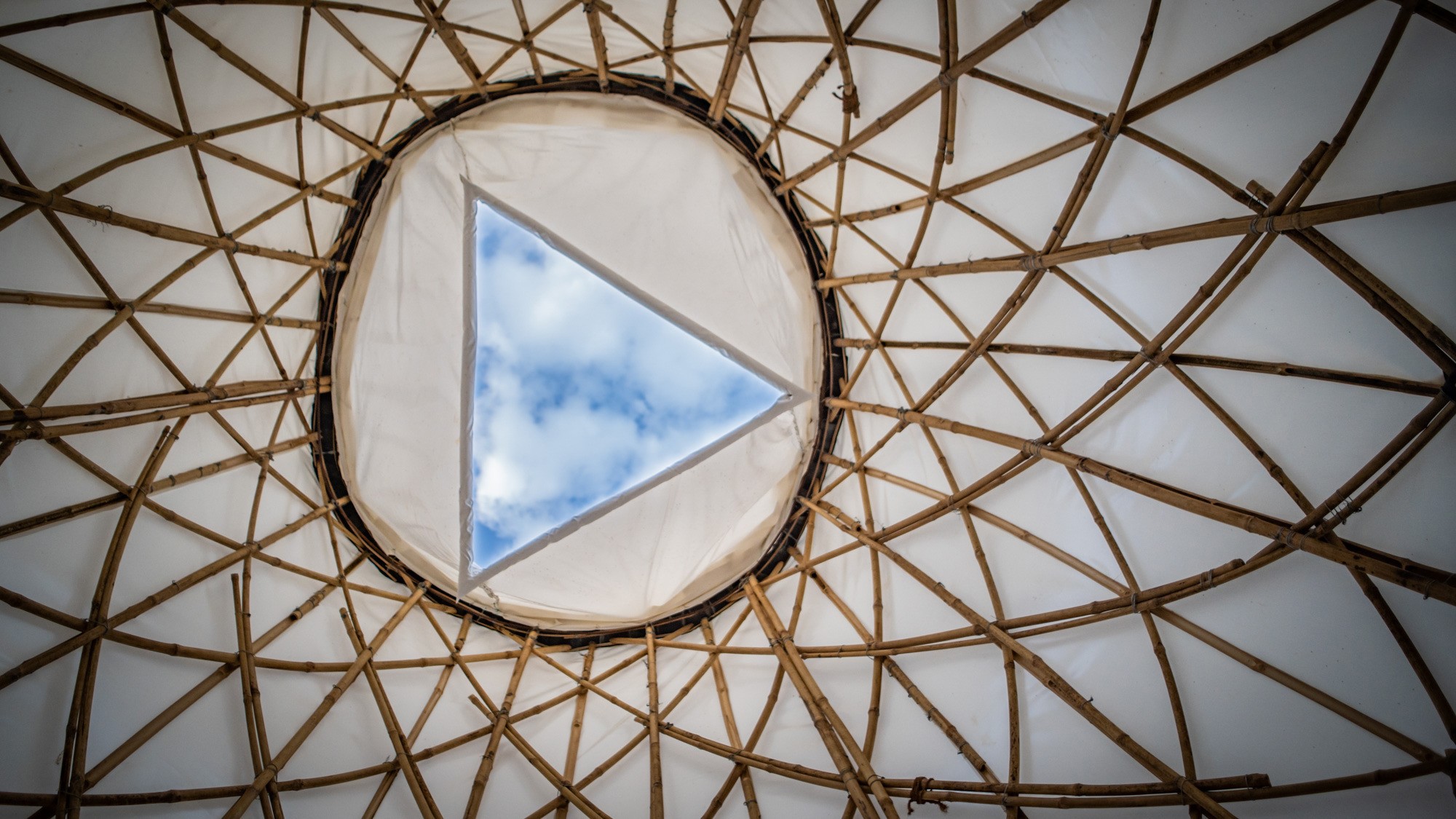 Bamboo grid shell structure Photo credit: Alex Dyl