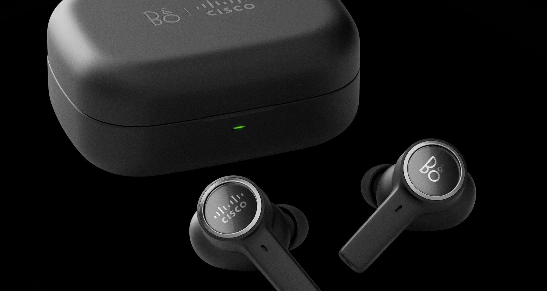 Bang & Olufsen Cisco 950 wireless earbuds Photo credit: Cisco Systems, Inc.