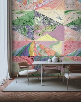 Stone Anthology is the first digital wallpaper created by marbling artist Natascha Maksimovic.