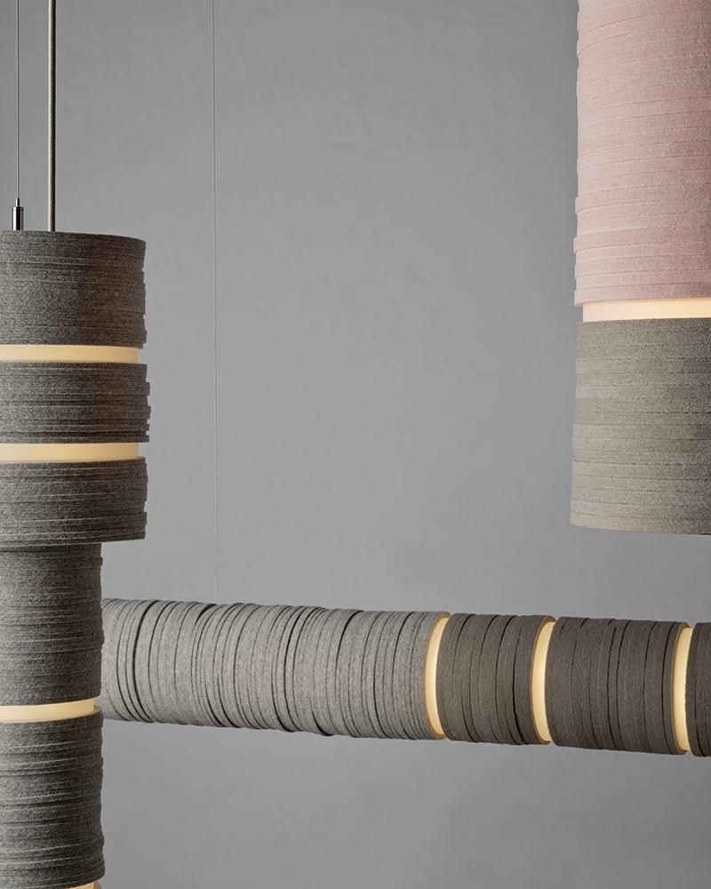 The Arcilla pendant collection – available individually and in clusters – was inspired during a pilgrimage taken by the design studio’s founder, Jeff Forrest.