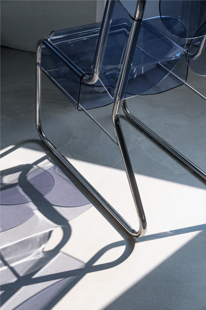 A Playful Symphony of Light and Acrylic in Second Room's Folding Chair