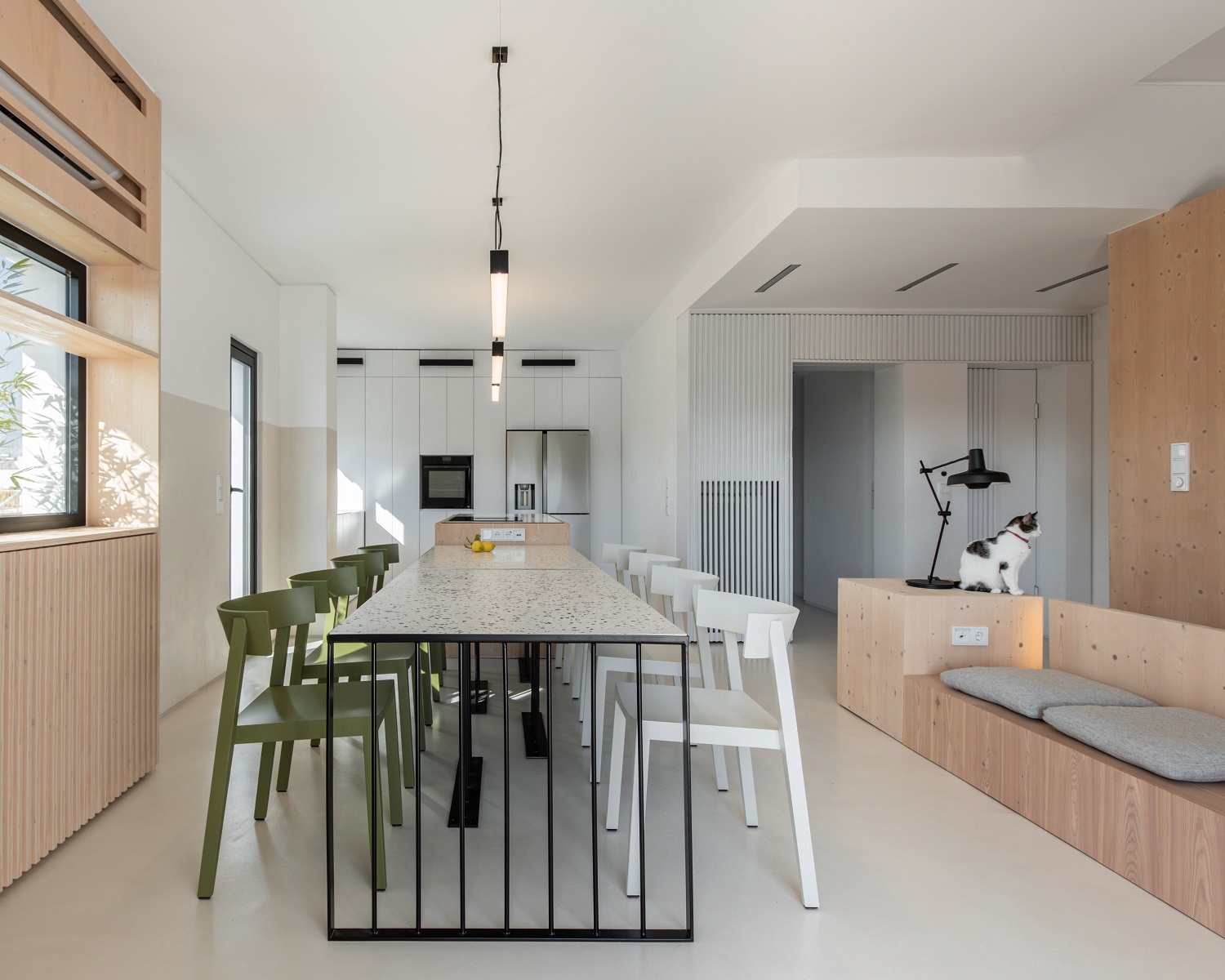 View of Minimalist Makeover Bathes Athenian Apartment in Light - D5 Design Magazine