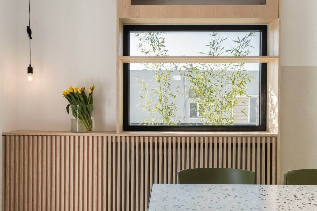 extures of the communal space corner_ Photo by Athina Souli