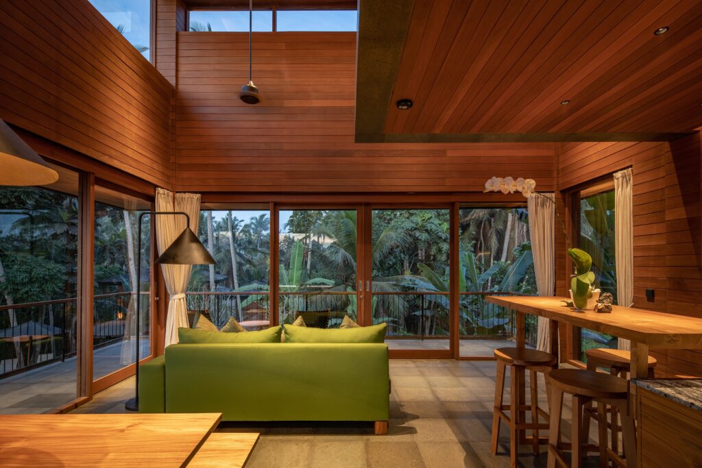 Birdhouse Treetop Villas in Ubud, Bali Illuminating the Jungle