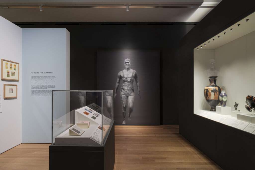 Objects here include an ancient Olympics gold medal winner's amphora (porcelain vase)