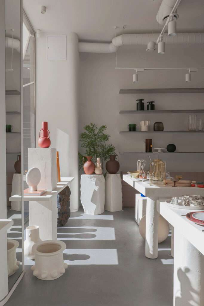 A Fresh Take on Shopping with Clean Lines and Bright Accents in Yerevan’s One-of-a-Kind Concrete Store