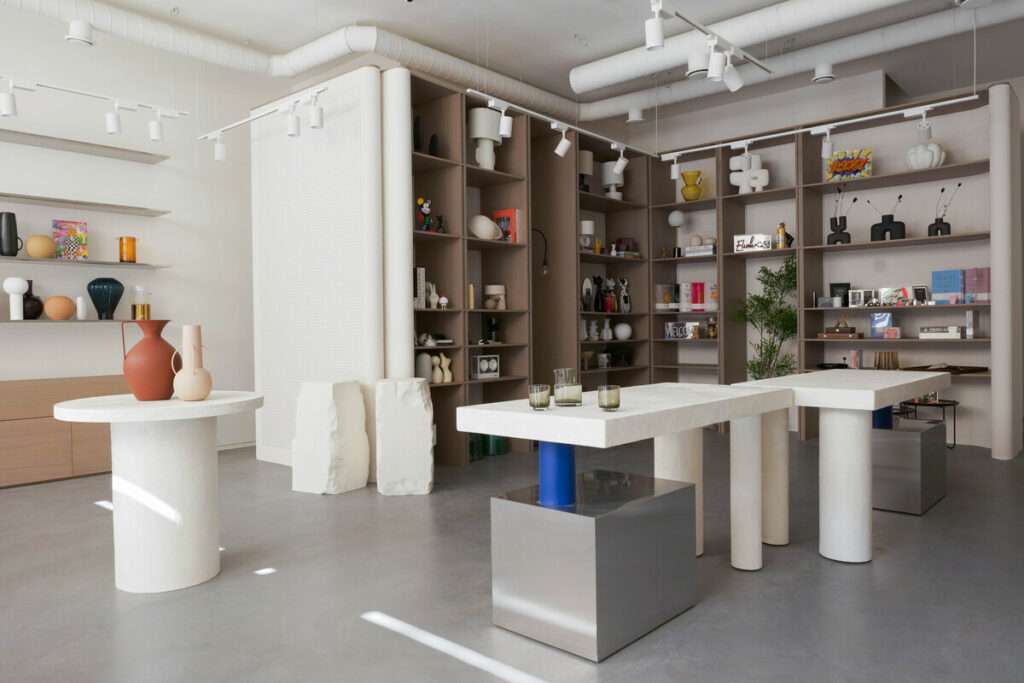 A Fresh Take on Shopping with Clean Lines and Bright Accents in Yerevan’s One-of-a-Kind Concrete Store