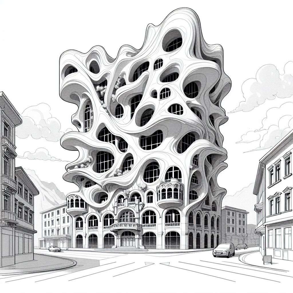 AI Generated organic façade