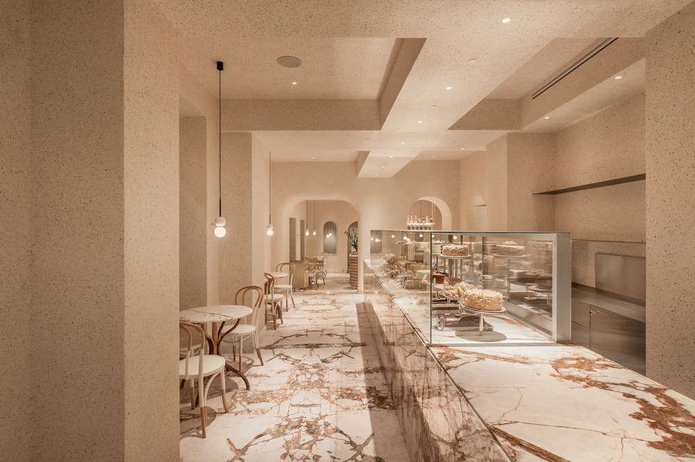 Cukiernia - The Pastry Shop With Walls Covered in Eggshell Plaster in L'viv, Ukraine