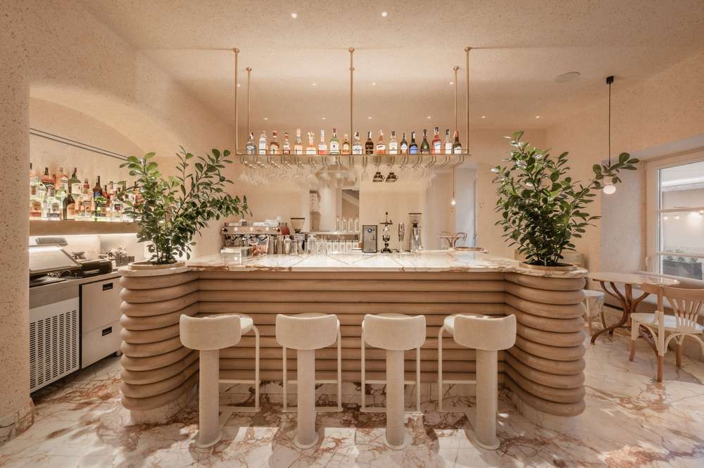 Cukiernia - The Pastry Shop With Walls Covered in Eggshell Plaster in L'viv, Ukraine