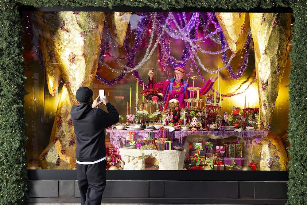 Selfridges launches More The Merrier! Christmas windows at the Oxford Street store.