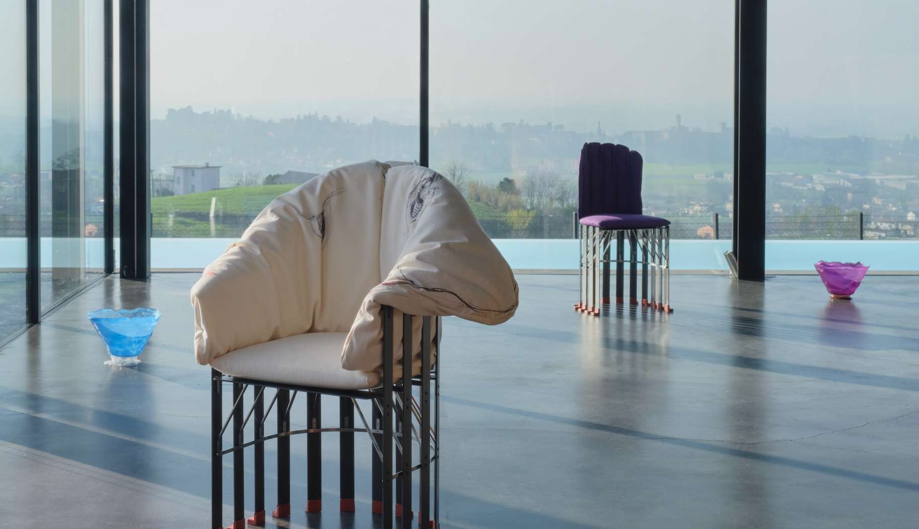 Half ball vases by Gaetano Pesce for Meritalia at Design Miami. 2024 (Image courtesy of Meritalia).