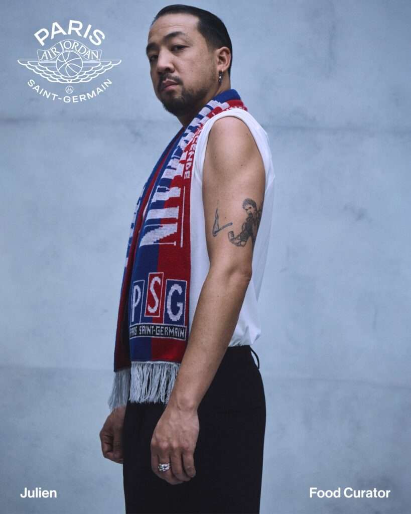 Julien is a food curator, restauranteur and creator of the Phamily First agency. While many in Paris know him as a foodie, he’s also equally passionate about football and his team, Paris Saint-Germain. So much so, he has a tattoo of legendary PSG footballer Raí on his left arm.

