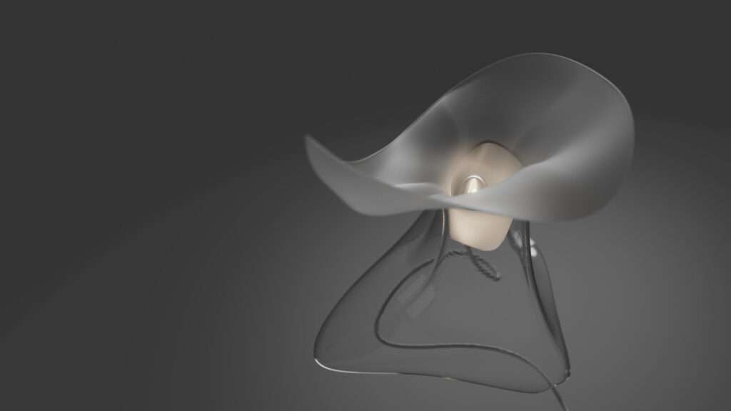 The Fiora lamp, designed by Heesoo Park