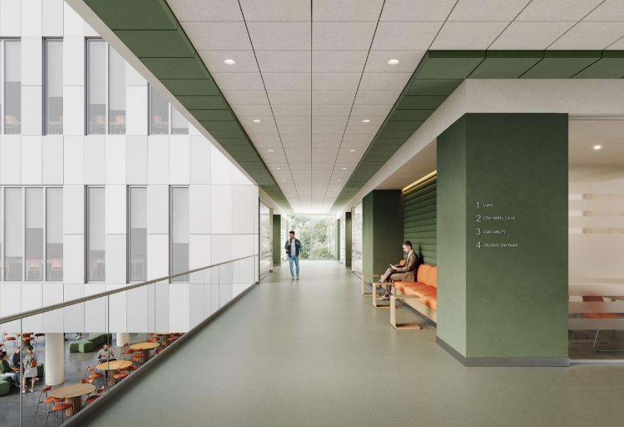 Look no further than Turf’s new Step Ceiling Scape for GREEN Acoustic Solutions