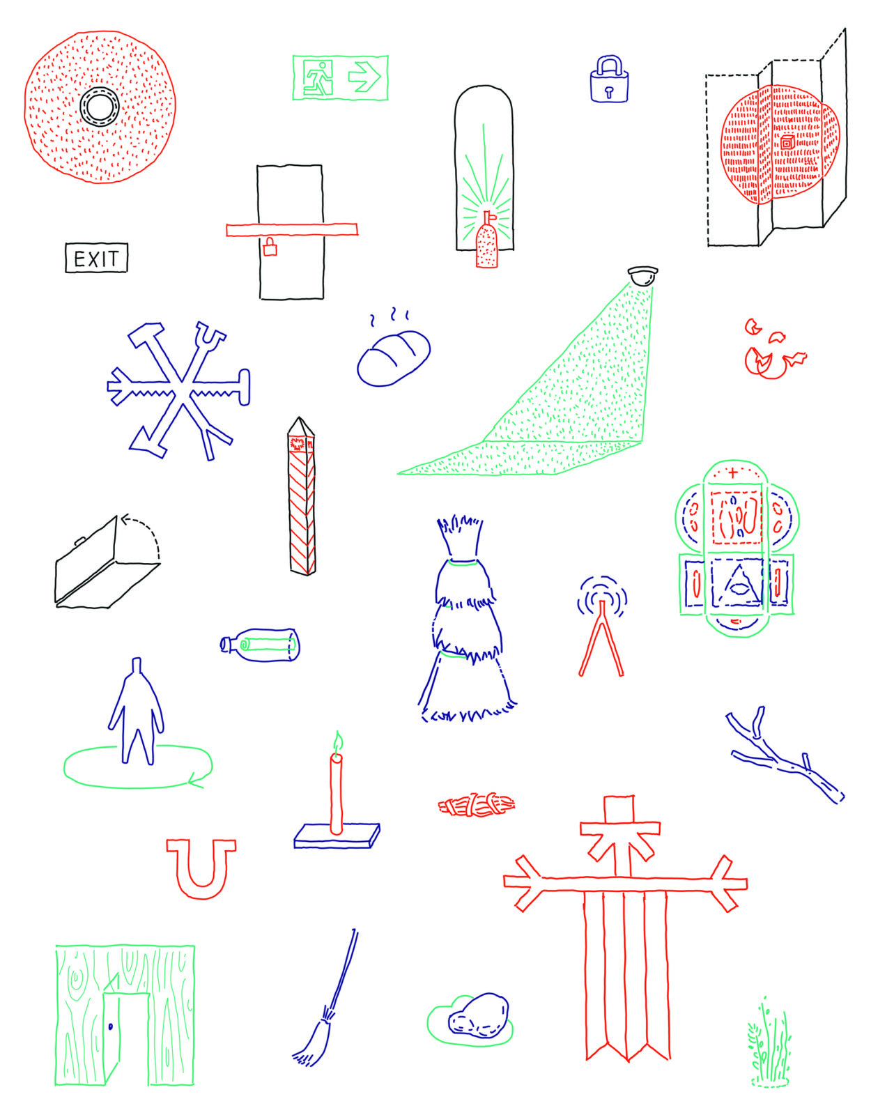 Design drawings by Maciej Siuda for the exhibition in the Polish Pavilion, courtesy of the artist