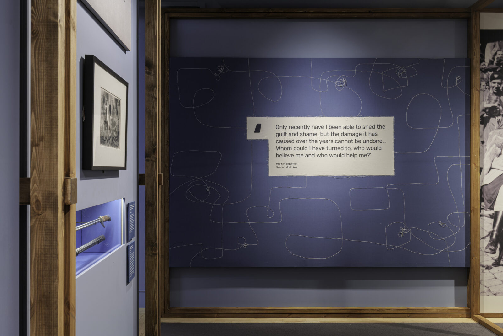 Written and oral testimony formed a major part of an exhibition where 3D objects were difficult to find
