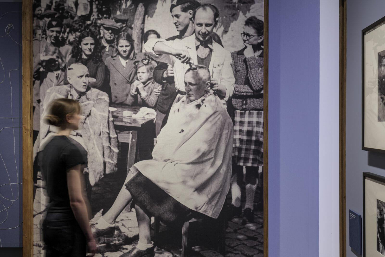 'Les Tondues' (the shaven ones) - women whose hair was shaved after they were suspected to have slept with occupying soldiers