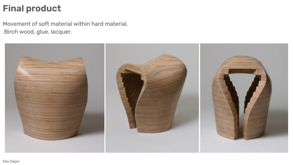 We spoke with designer Elay Dagan, winner of the SIT Furniture Design Award for Emerging Furniture Designer of the Year, about how this sculptural piece came to life.