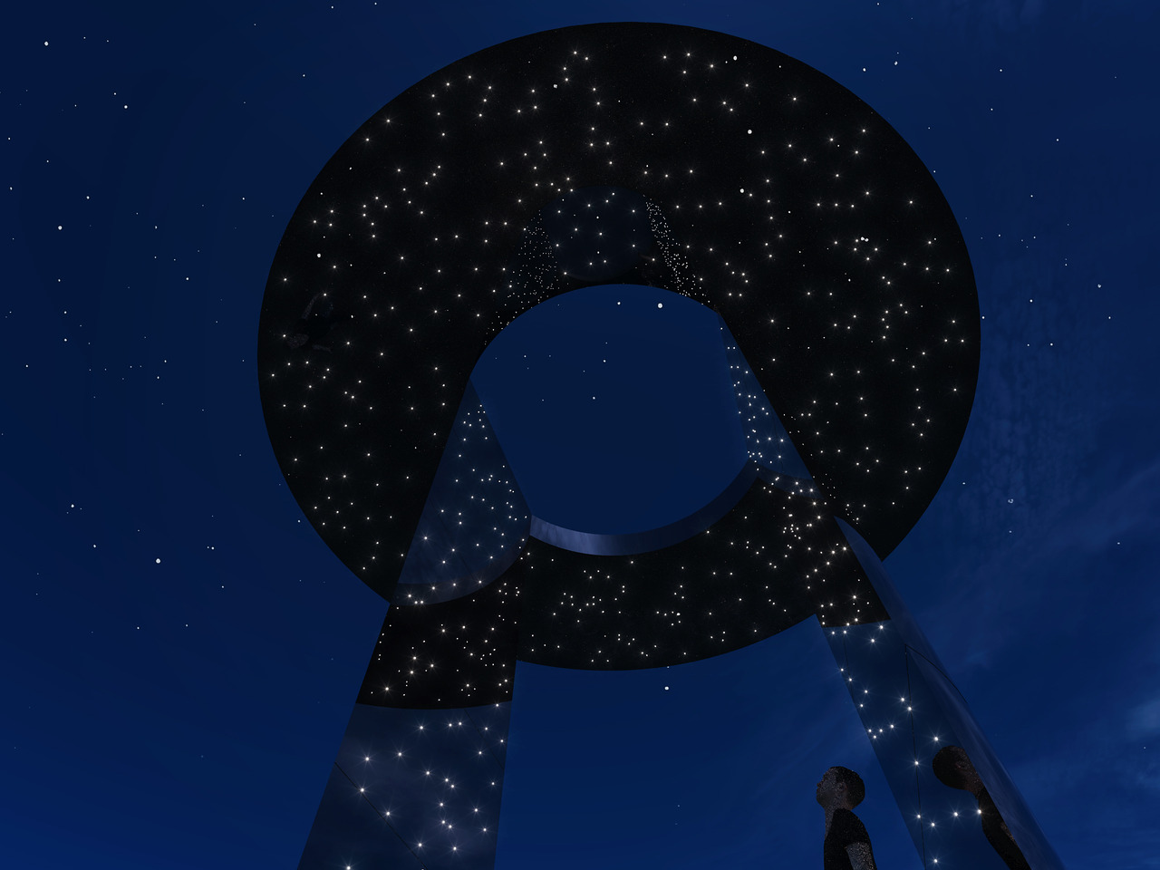 The Point of Unity is a Burning Man Installation Uniting Sky and Earth