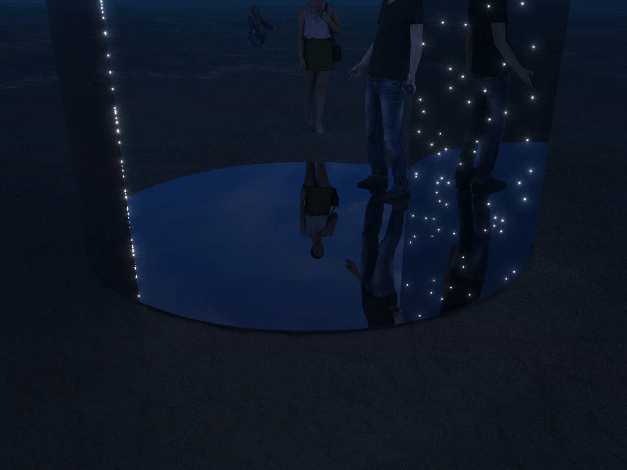 The Point of Unity is a Burning Man Installation Uniting Sky and Earth