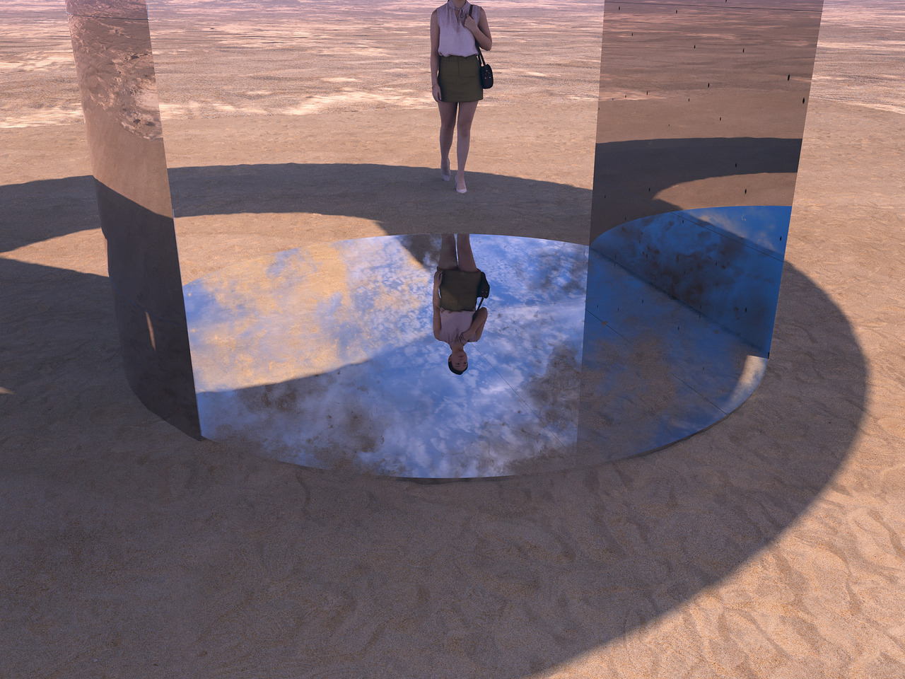The Point of Unity is a Burning Man Installation Uniting Sky and Earth