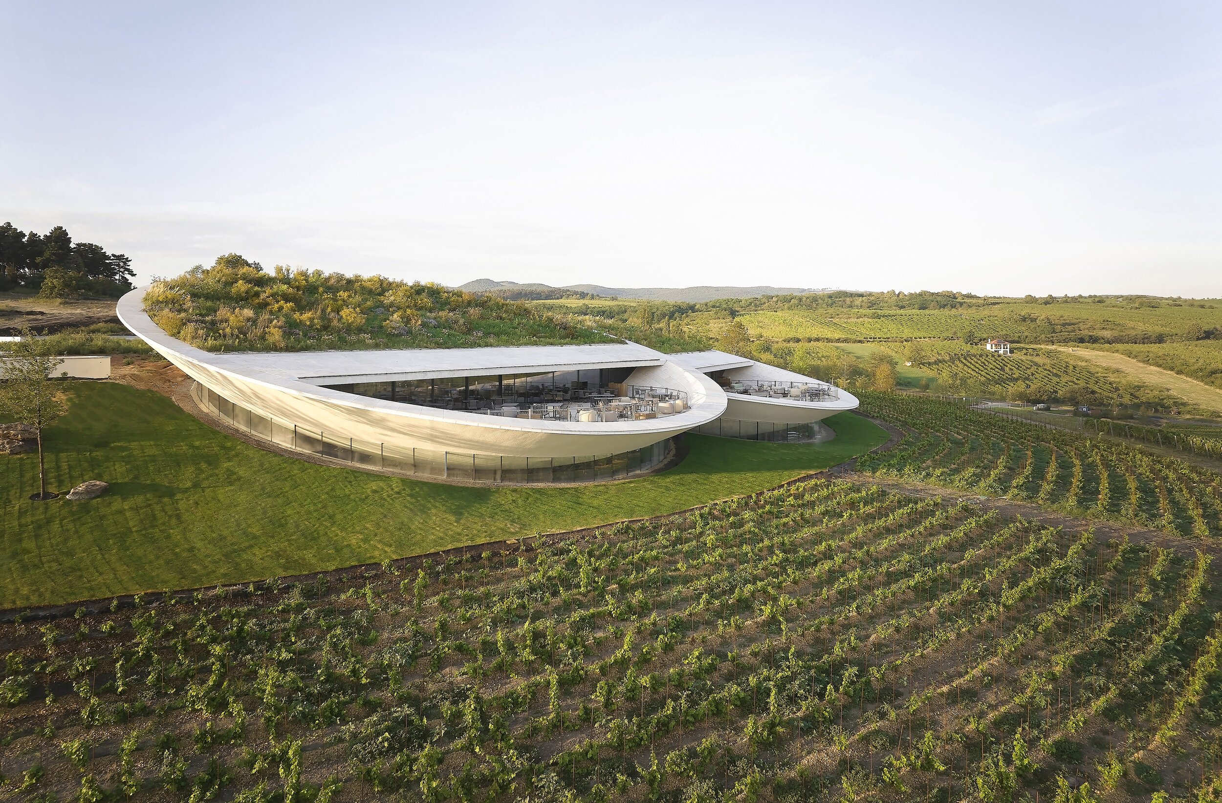 Sauska Winery in Hungary is a New Floating Landmark Among the
