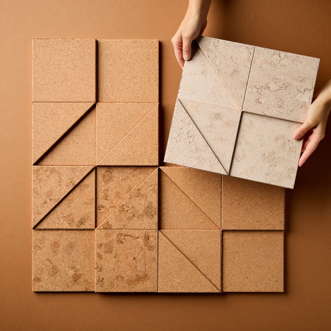 Organic Blocks Turn Cork into Sculptural Acoustic Walls