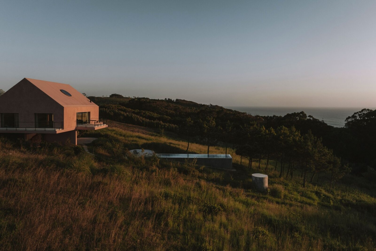 Explore Sustainable House Design in Portugal, Casa Plaj with Pool, Fruit Trees, and Panoramic Atlantic Views