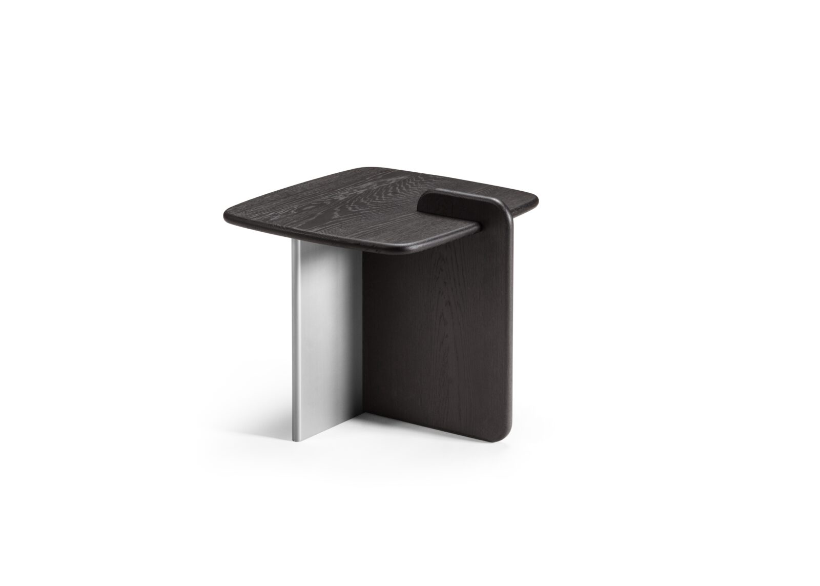 Cards side table wood and metal