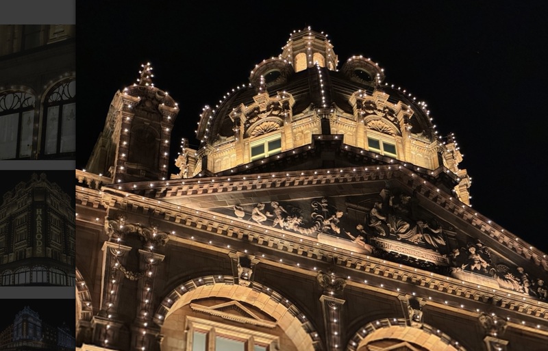 Harrods lighting design in London