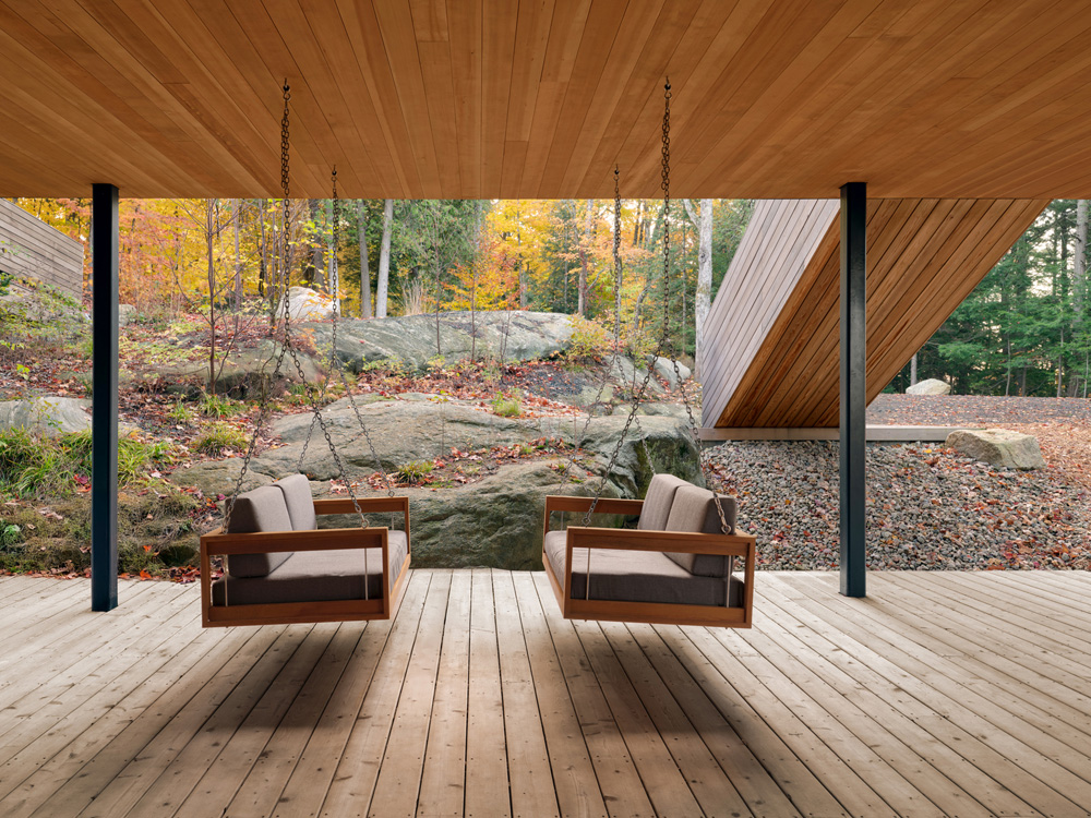 The lower half of the cottage is concealed from view on approach