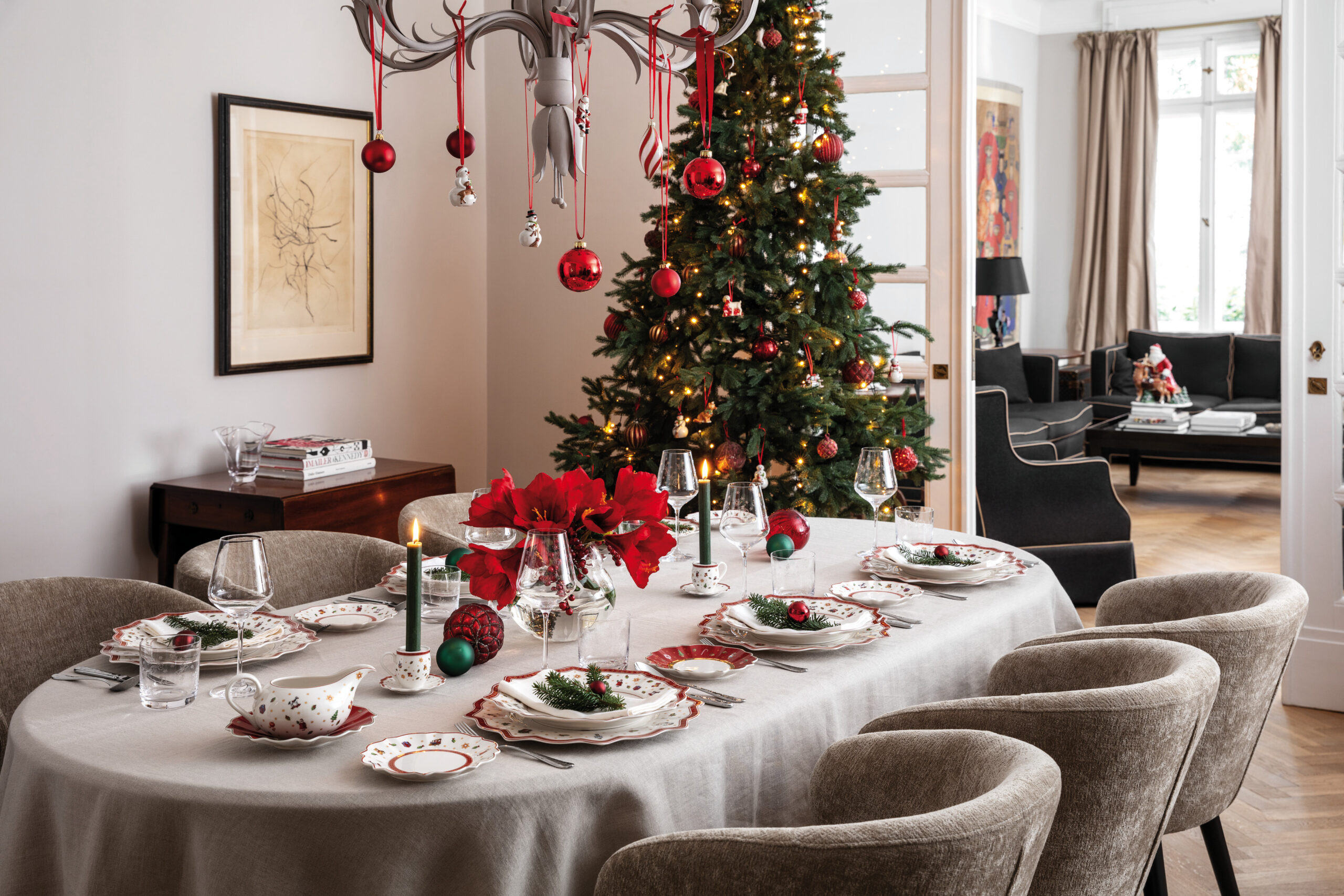 多用途】Villeroy&Boch アスパラプレート Xmas 多用途】Villeroy&Boch