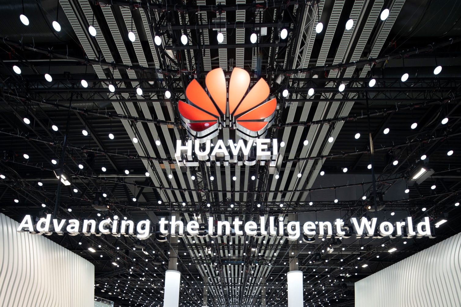 Huawei logo at MWC24 in Barcelona