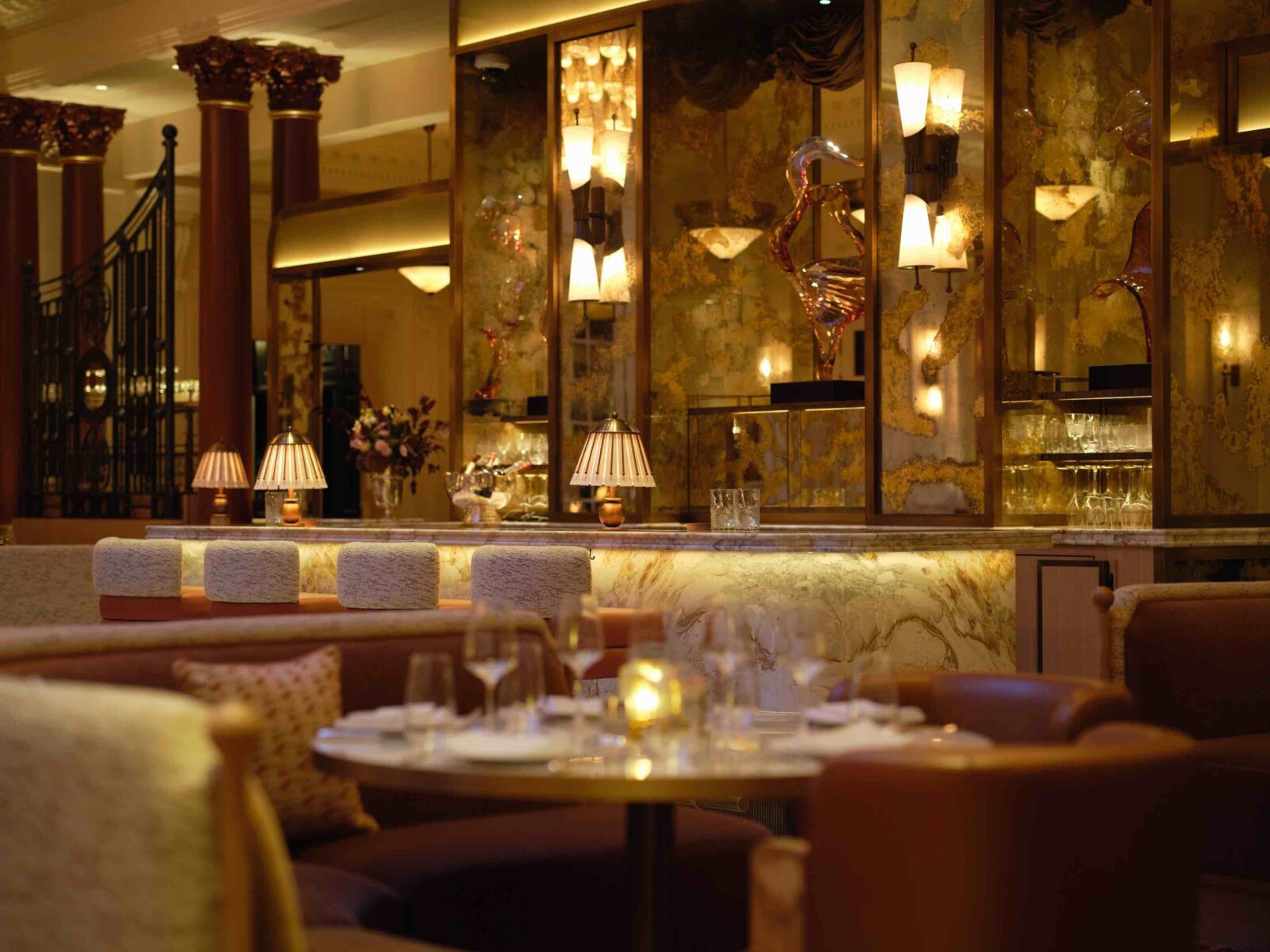 Gallery at The Savoy London's new lighting design by Atelier Lighting