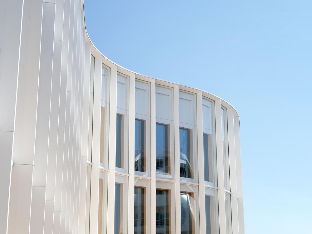 Aluminium, glass, and granite exterior