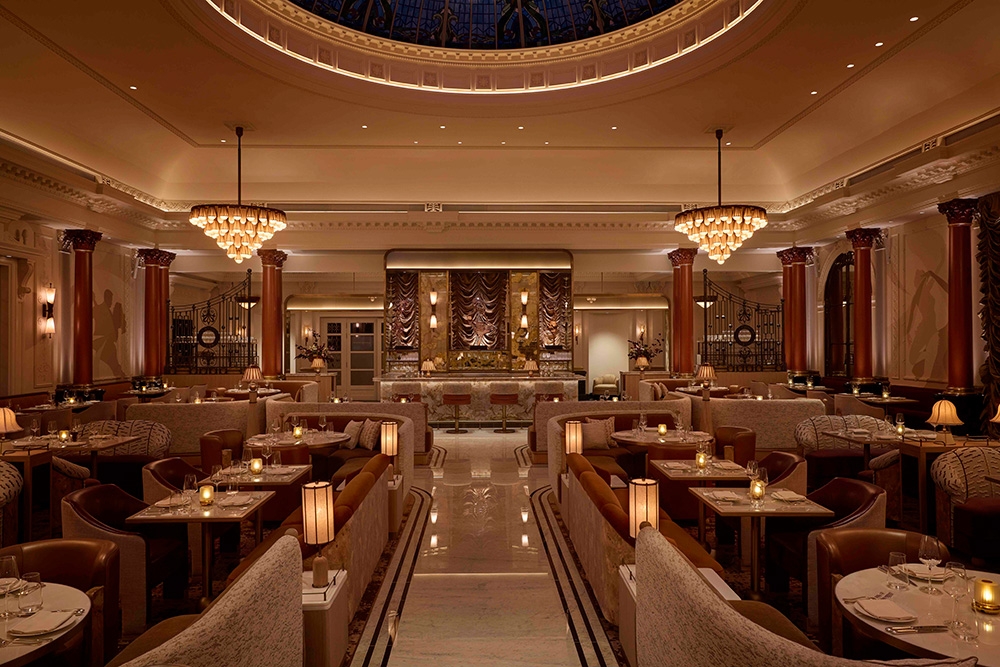 Gallery at The Savoy London's new lighting design by Atelier Lighting