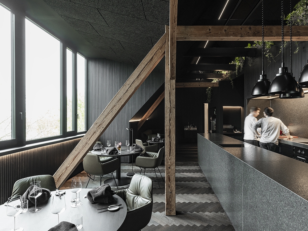 The space features a restaurant, family home and a boutique hotel