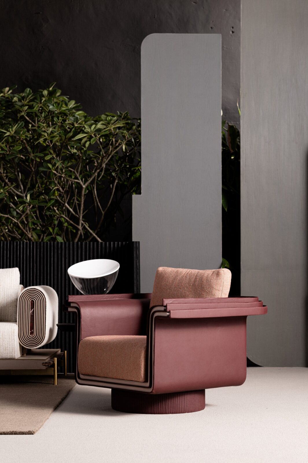 Warden Arm Chair combines geometry and comfort