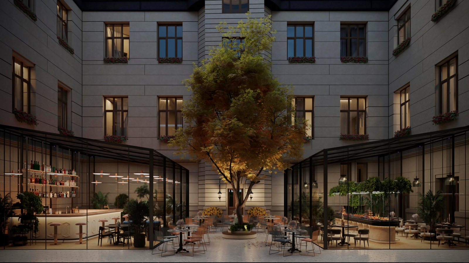 Main resturant's patio (outdoor)