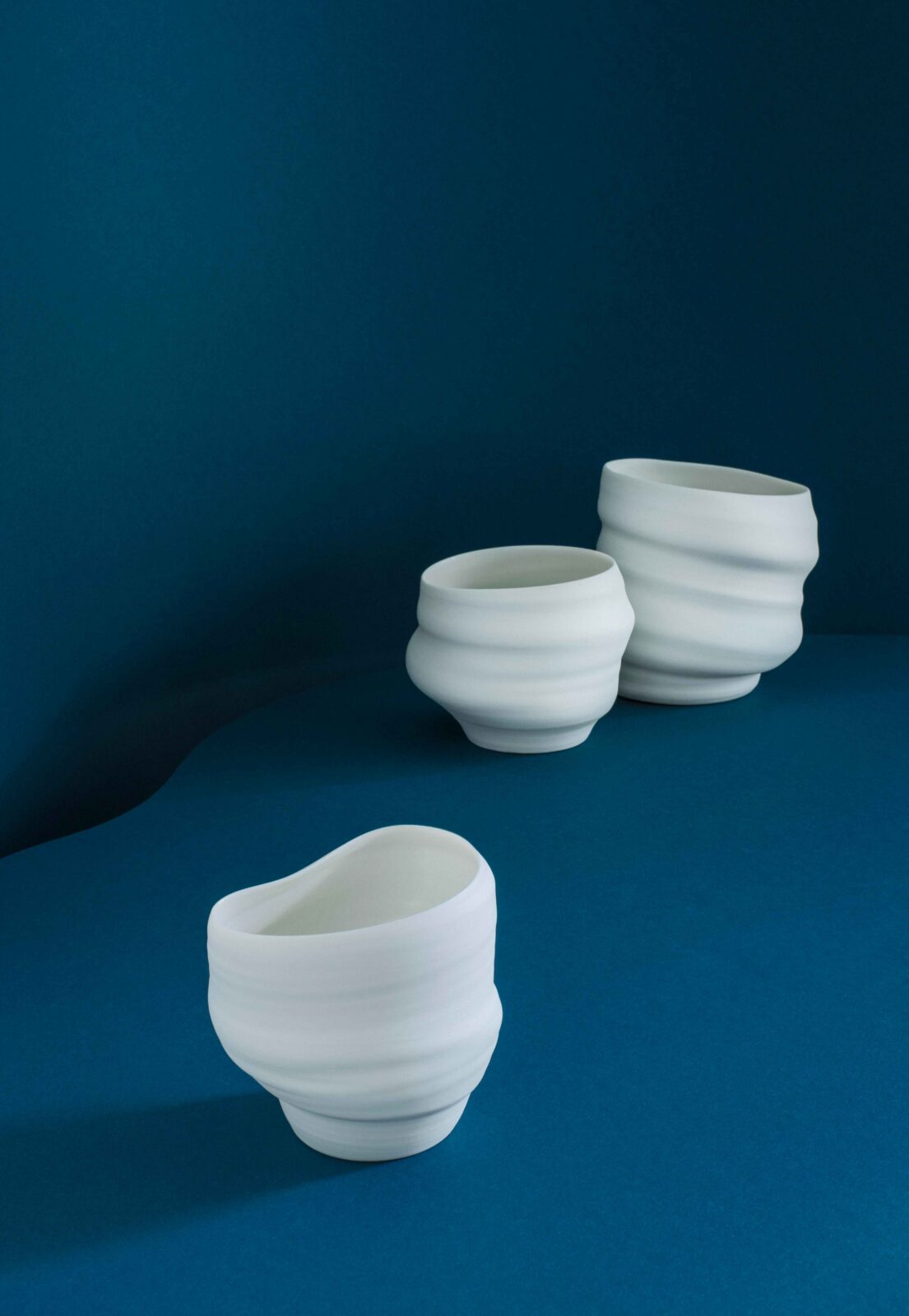 Fleuve handthrown porcelain tumblers