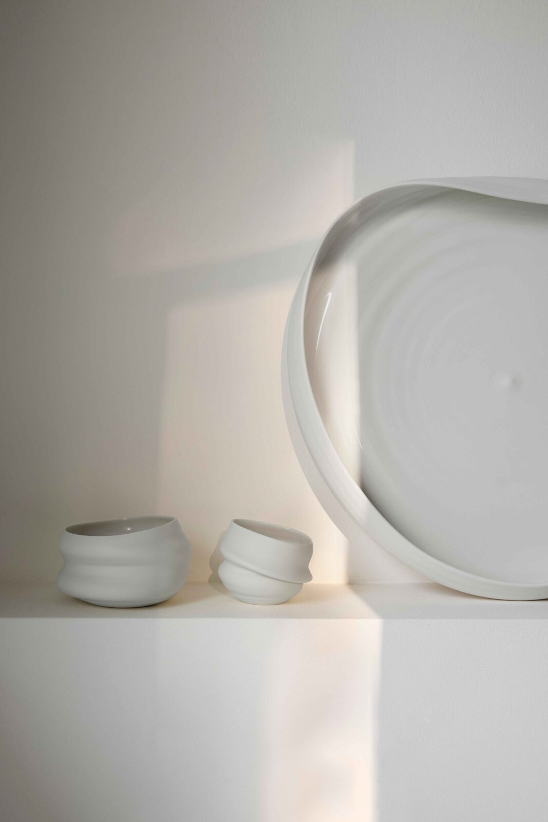 Fleuve handtrown porcelain bowls