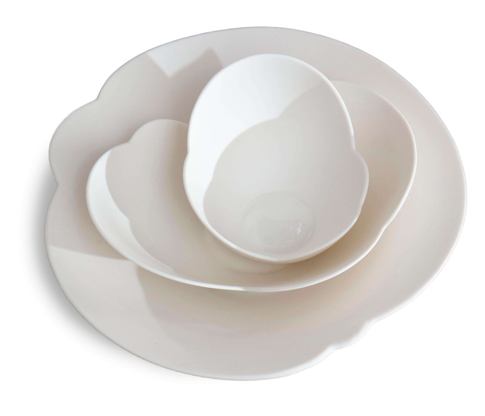 Haven sculptural set of 5 stackable bowls.