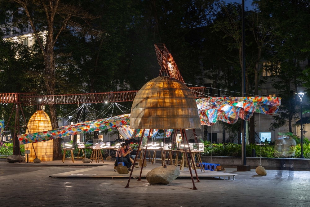 T10A Pavilion at night