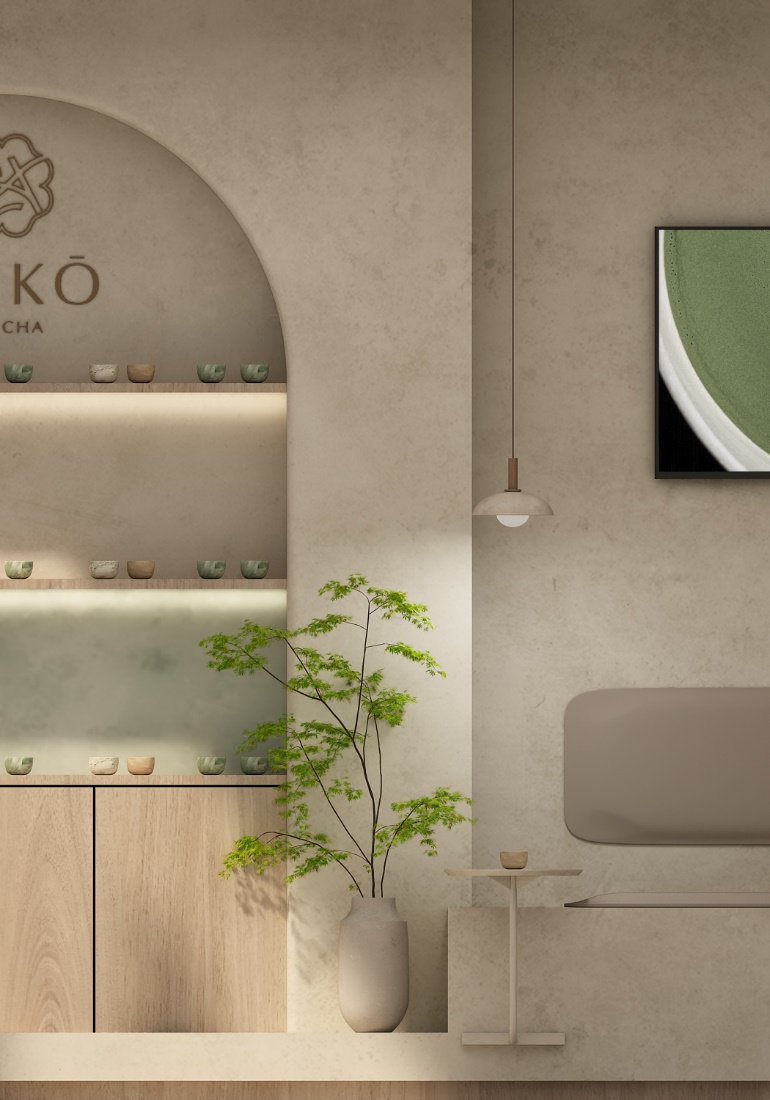 AOKO MATCHA cafe design
