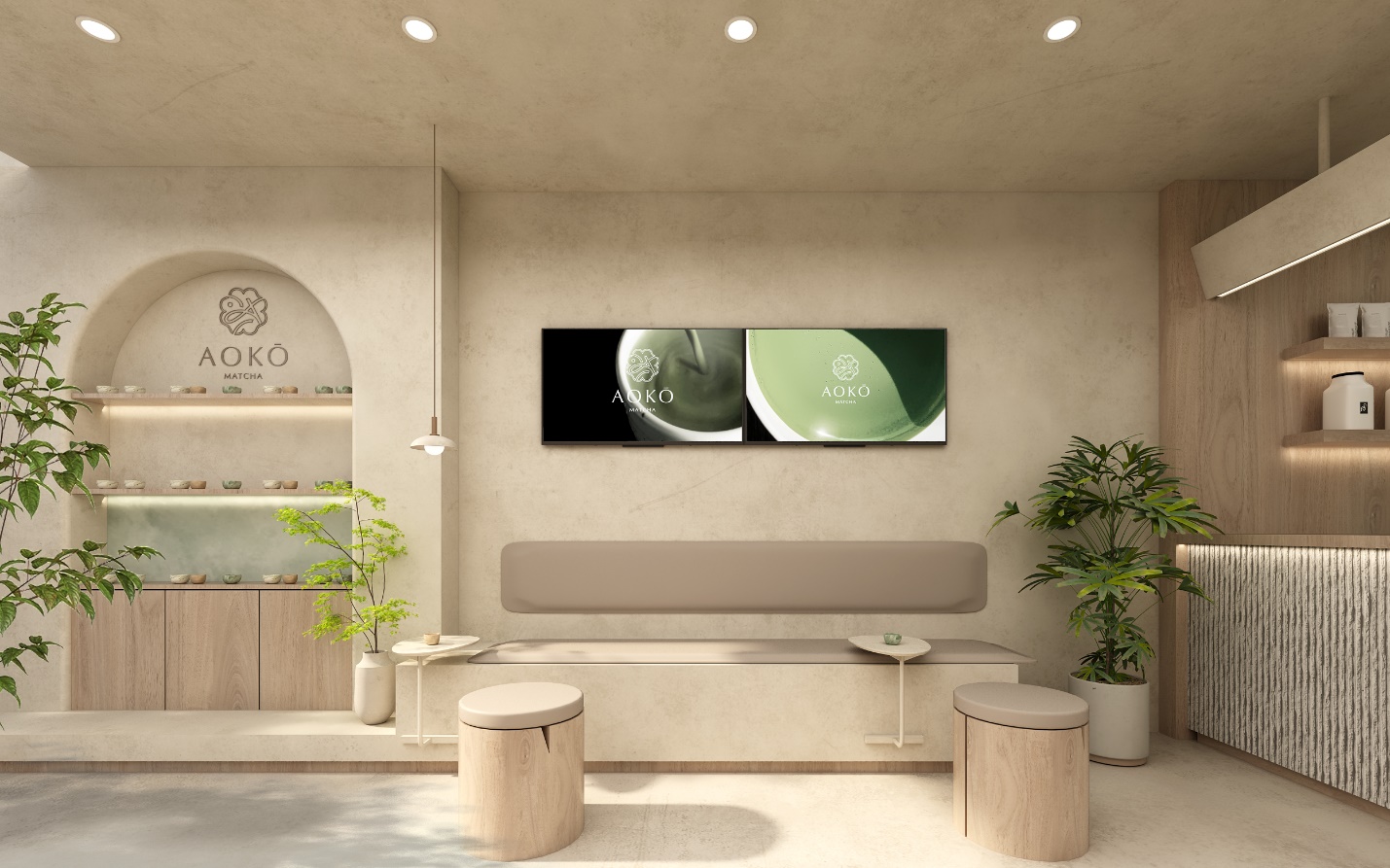 AOKO MATCHA cafe design