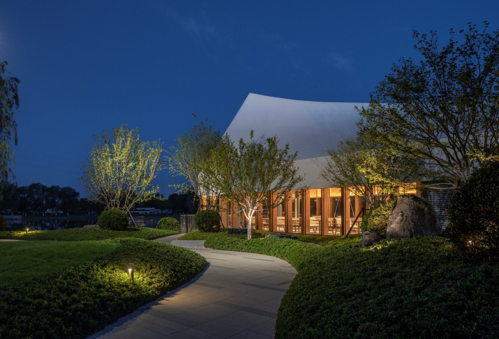 Jinmao Langfang Longhe Central Park Club by J+B Studios Architectural Lighting