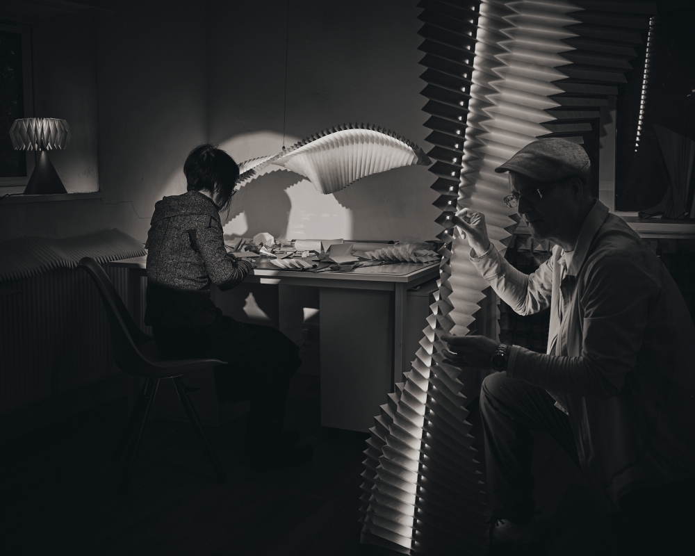 Ashley Bedford and Angela Fung in the studio